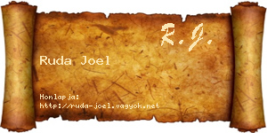 Ruda Joel névjegykártya